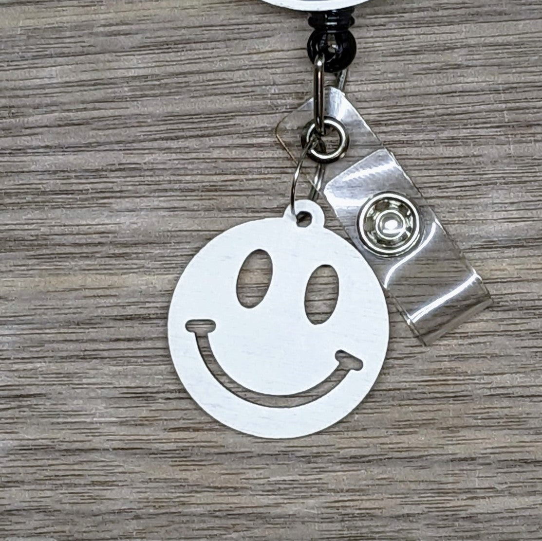 Smiley Face Badge Charm