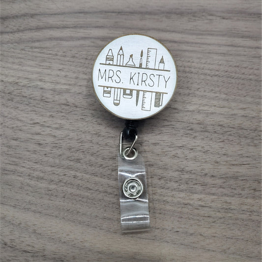 Personalized Teacher Badge Reel