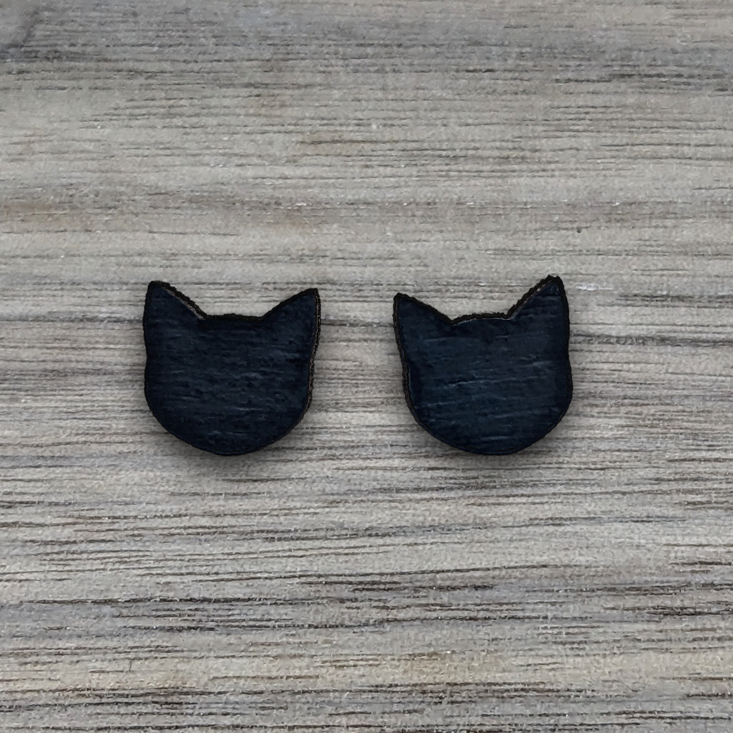 Black Cat Stud Earrings