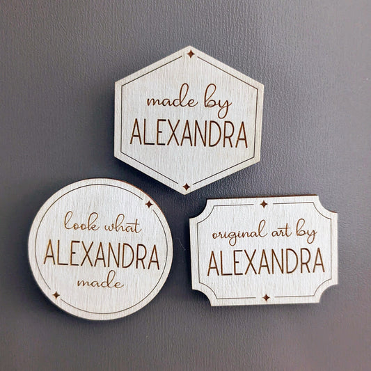 Personalized Artwork Magnets, Set of 3