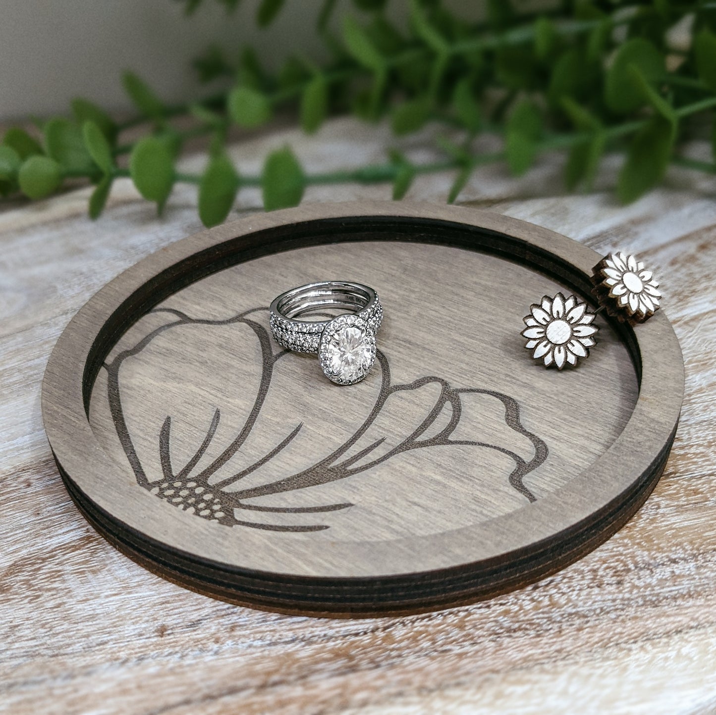Floral Jewelry Trays