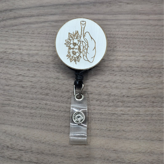 Floral Lungs Badge Reel
