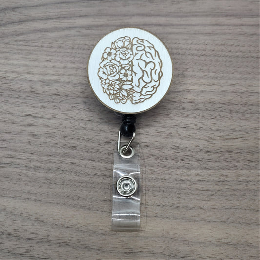 Floral Brain Badge Reel