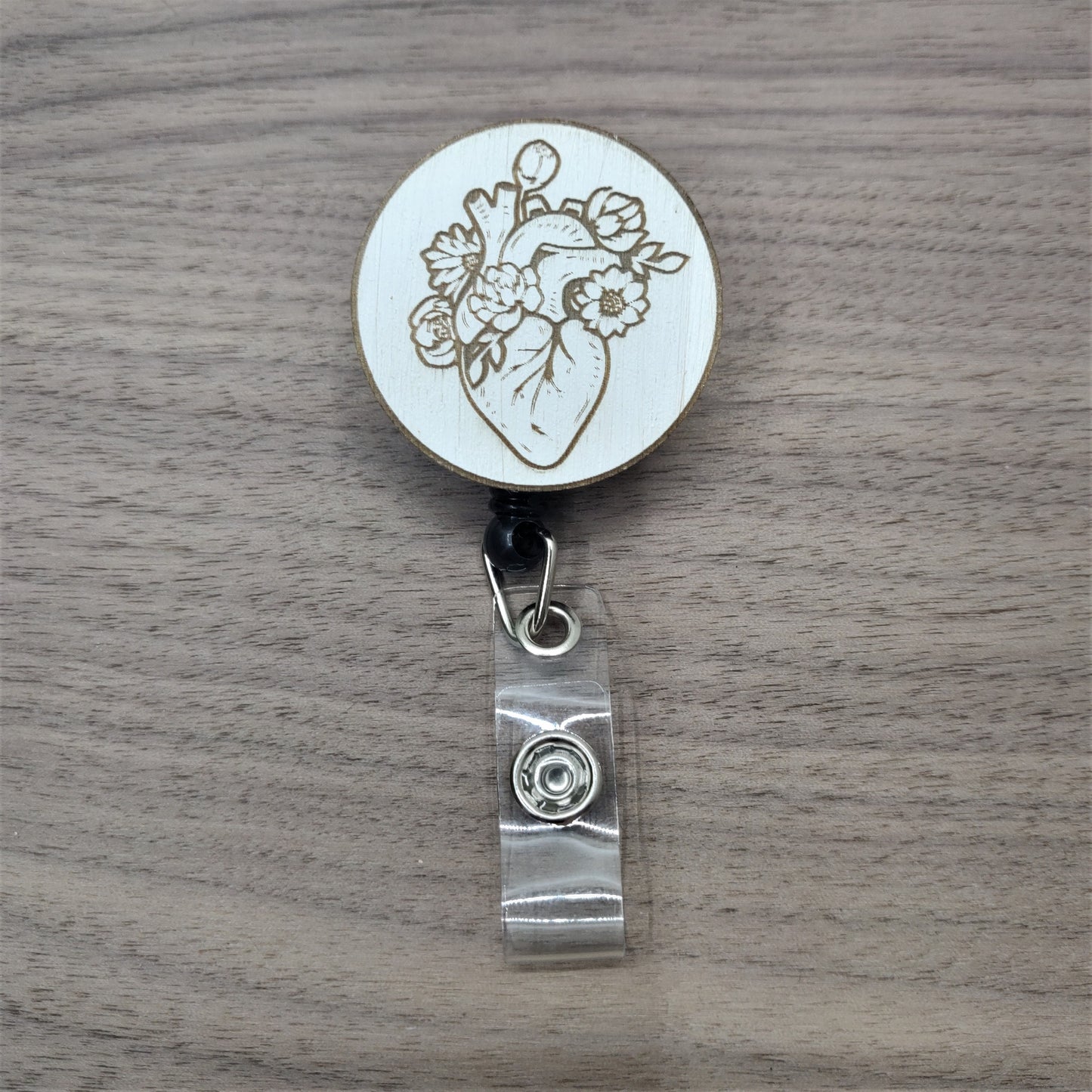 Floral Heart Badge Reel