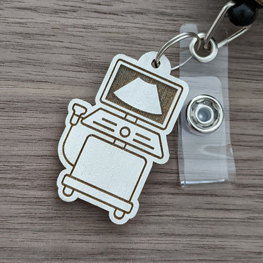 Ultrasound Machine Badge Charm
