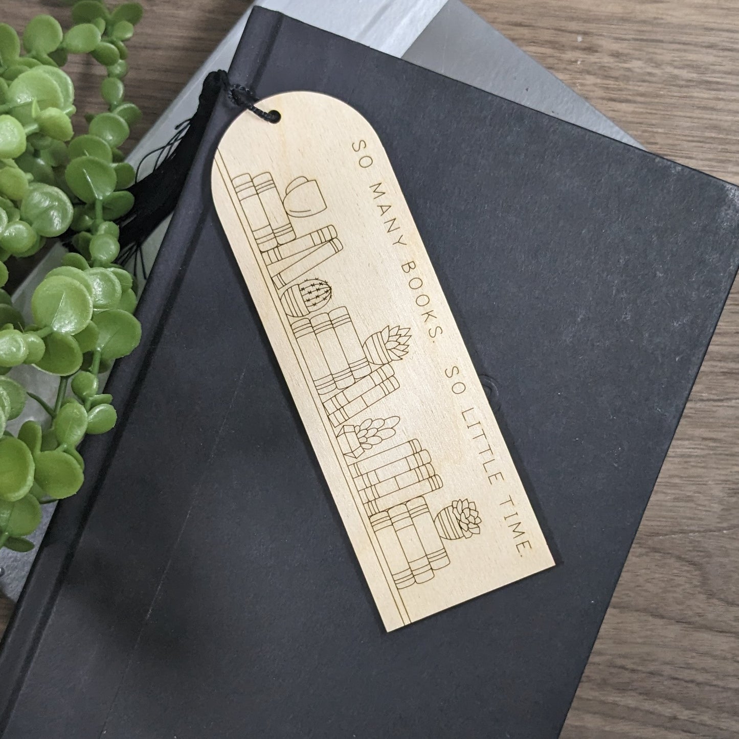 Bookshelf Bookmark - So Many Books. So Little Time.