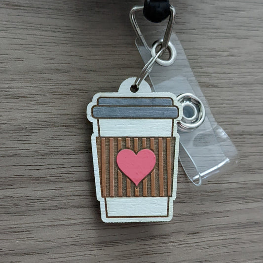 Coffee Cup Badge Charm
