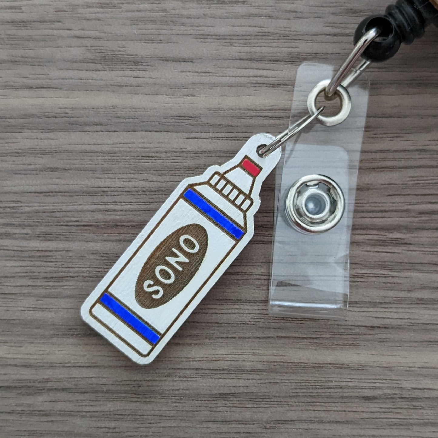 Ultrasound Gel Bottle Badge Charm